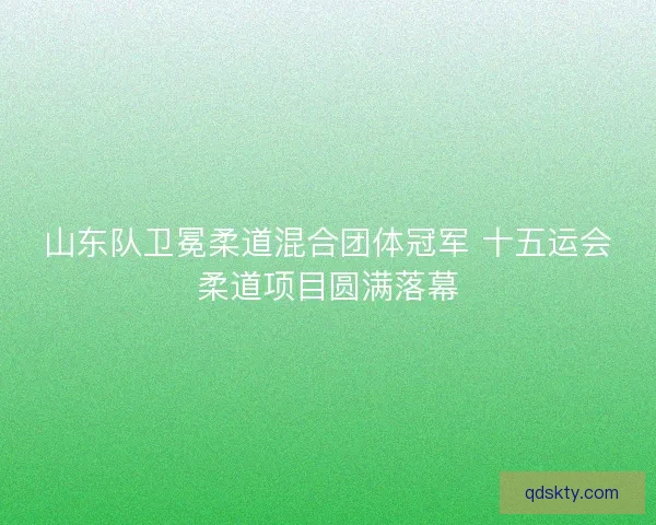 山东队卫冕柔道混合团体冠军 十五运会柔道项目圆满落幕